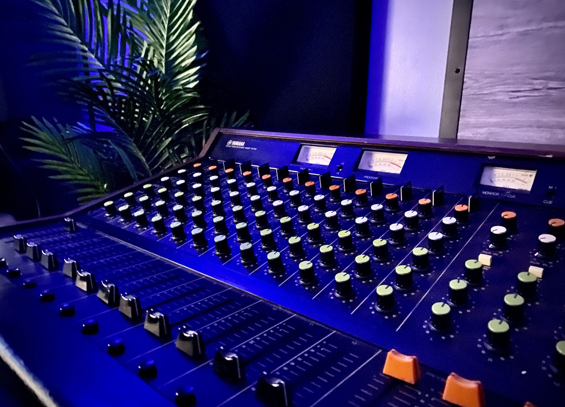 Professional mixing console and studio equipment for music production