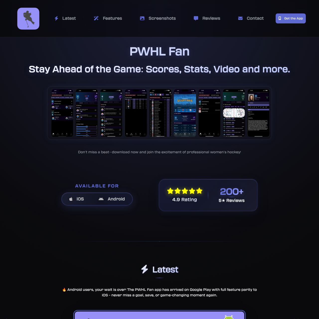 PWHL Fan App Promotional Image