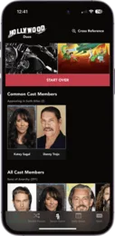 Cross Reference by title, listing the cast members two titles have in common